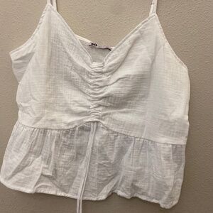 So White Peplum Top  XL